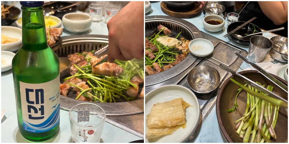 釜山必吃烤肉《3.5cm味贊王鹽烤肉맛찬들왕소금구이》春季限定水芹菜(미나리)、這個時間吃最優惠。 - 第9張圖