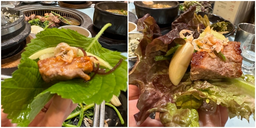 釜山必吃烤肉《3.5cm味贊王鹽烤肉맛찬들왕소금구이》春季限定水芹菜(미나리)、這個時間吃最優惠。 - 第11張圖